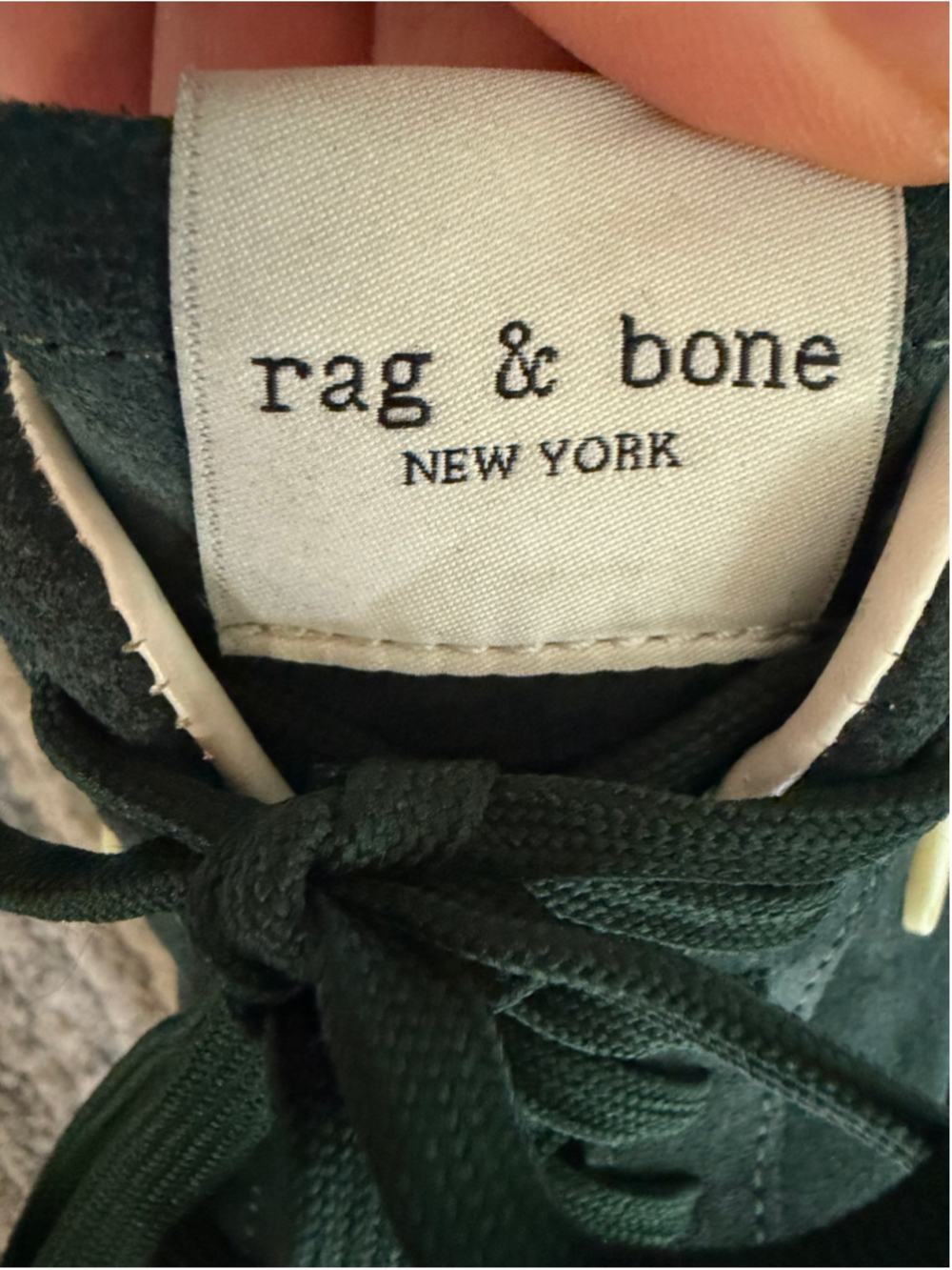 rag & bone Retro Runner Green Suede Sneakers Women’s EU 38.5 US 8.5 - Picture 10 of 10